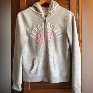 Aeropostale grey zip up hoodie